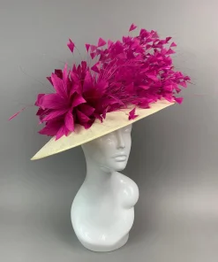 THG7496 - Cream & Magenta Hatinator*The Hat Girls Best