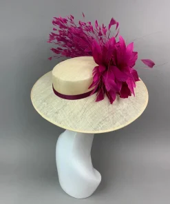 THG7496 - Cream & Magenta Hatinator*The Hat Girls Best
