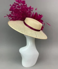 THG7496 - Cream & Magenta Hatinator*The Hat Girls Best