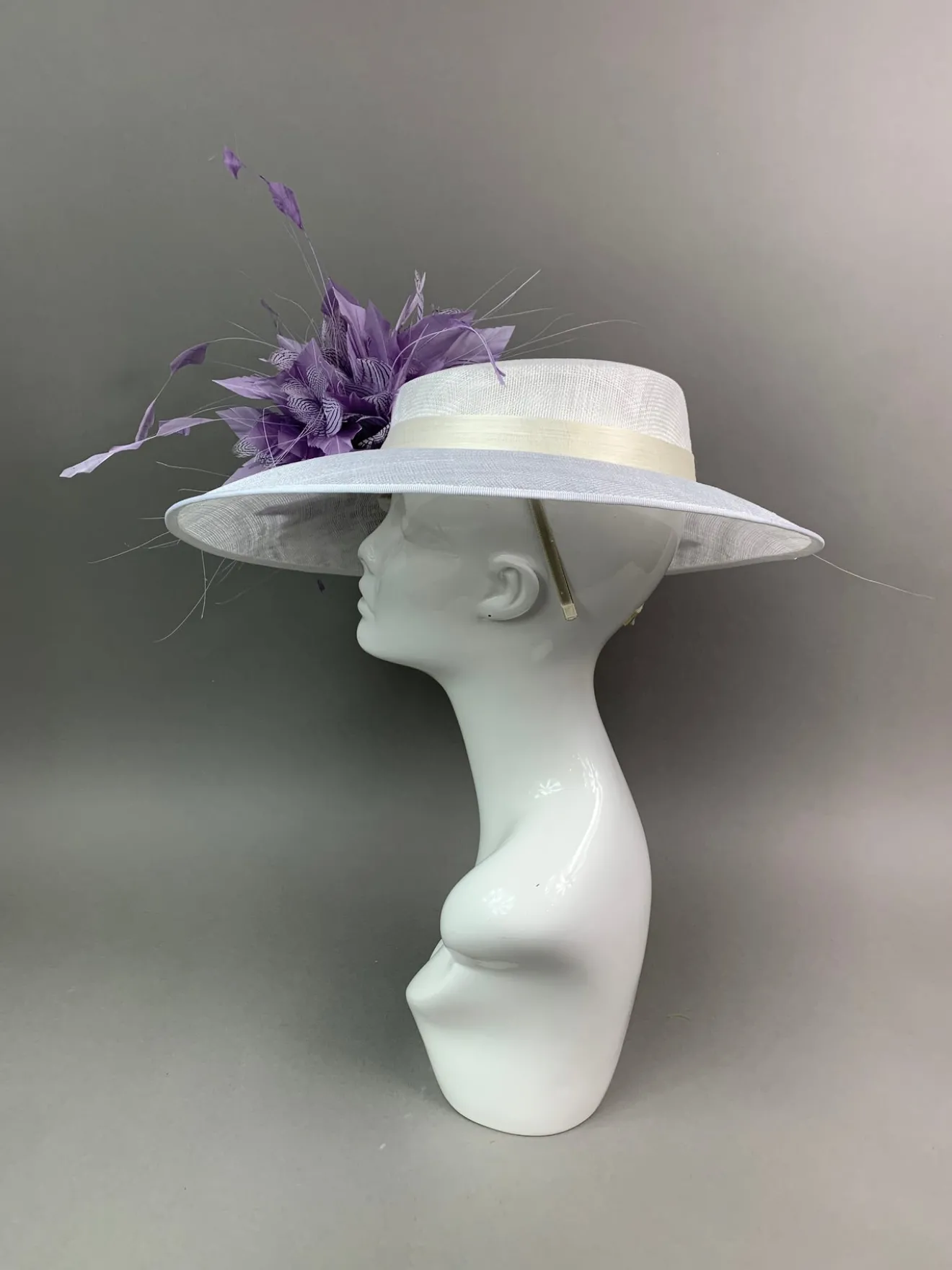 THG7471 - Lilac & Off-White Hatinator*The Hat Girls Online