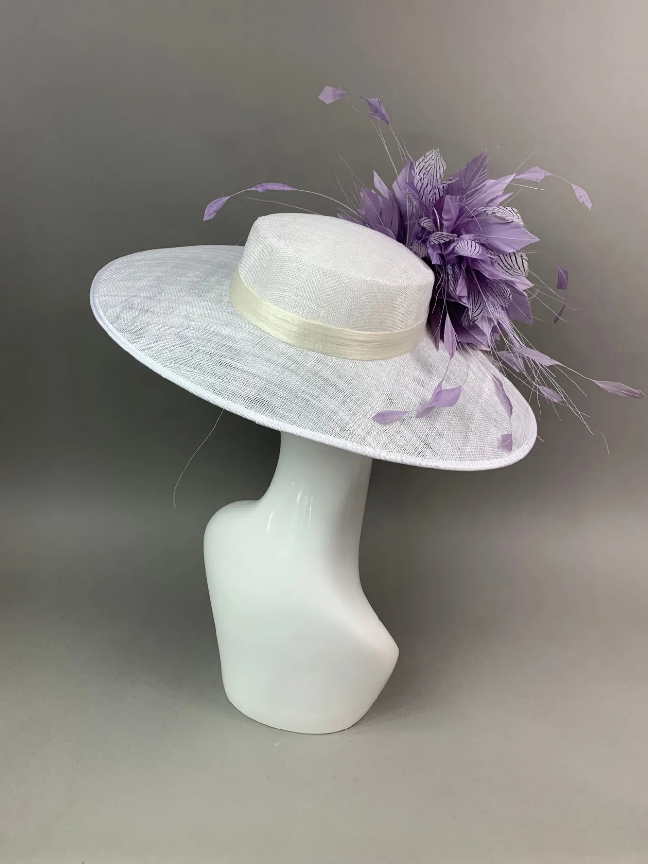 THG7471 - Lilac & Off-White Hatinator*The Hat Girls Online