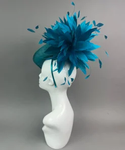 THG7488 - Teal/Turquoise Fascinator*The Hat Girls Outlet